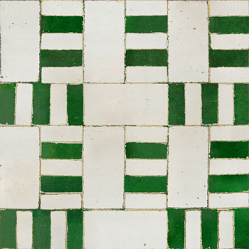 Mosaic House Moroccan tile Street 1-10 White,   Green,    solid zellige, mosaic, zellij, field, pattern, glaze, simple 